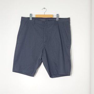 Sunice Flat Front Casual Shorts Mens Golf Athletic Stretch Black Pockets Size 38